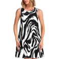 thumbnail image 1 of Fotbe Leopard And Zebra 2 Vestido de Verano sin Mangas para Mujer – Vestido Midi Línea A, Estilo Camiseta Floral, Vestido Playero Casual y Fluido, 1 of 7