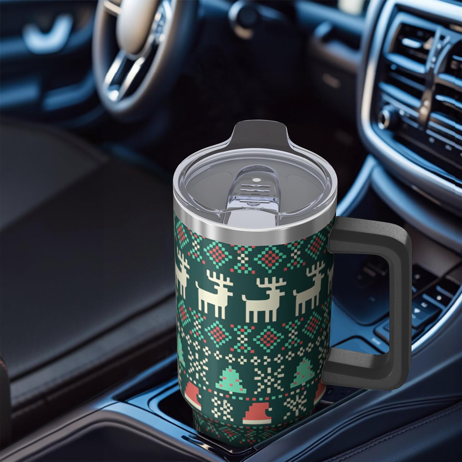 1pc 40 oz Christmas Tumbler with Lid and Straw Stainless steel Insulated tumblers Cute water bottle Travel/Gym coffee tumbler Gifts for Women/men