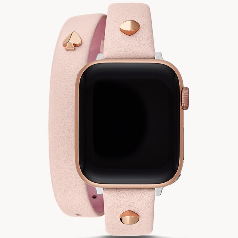 Kate Spade double-wrap blush leather 38/40mm band for Apple Watch KSS0096 -  