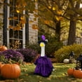 thumbnail image 3 of Sruoe Halloween Porch Goose Outfits, 23 Inch Purple Pumpkin Lace Dress Porch Goose Clothes, Goose Clothes Dress, Duck Sculpture Clothes for Lawn Statue Cement Statue Yard Patio Party Decoration, 3 of 9
