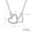 White Gold, variant on Aurelle Double Heart Moissanite Necklace for Women, 14K White Gold Plated 925 Sterling Silver Pendant, Gift for Wife Girlfriend Mom, 18" Chain