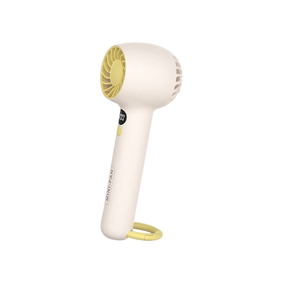 Hiroekza New Handheld Fan. Rechargeable Portable Mini Fan With Hook Digital Display Handheld Small Fan Purple