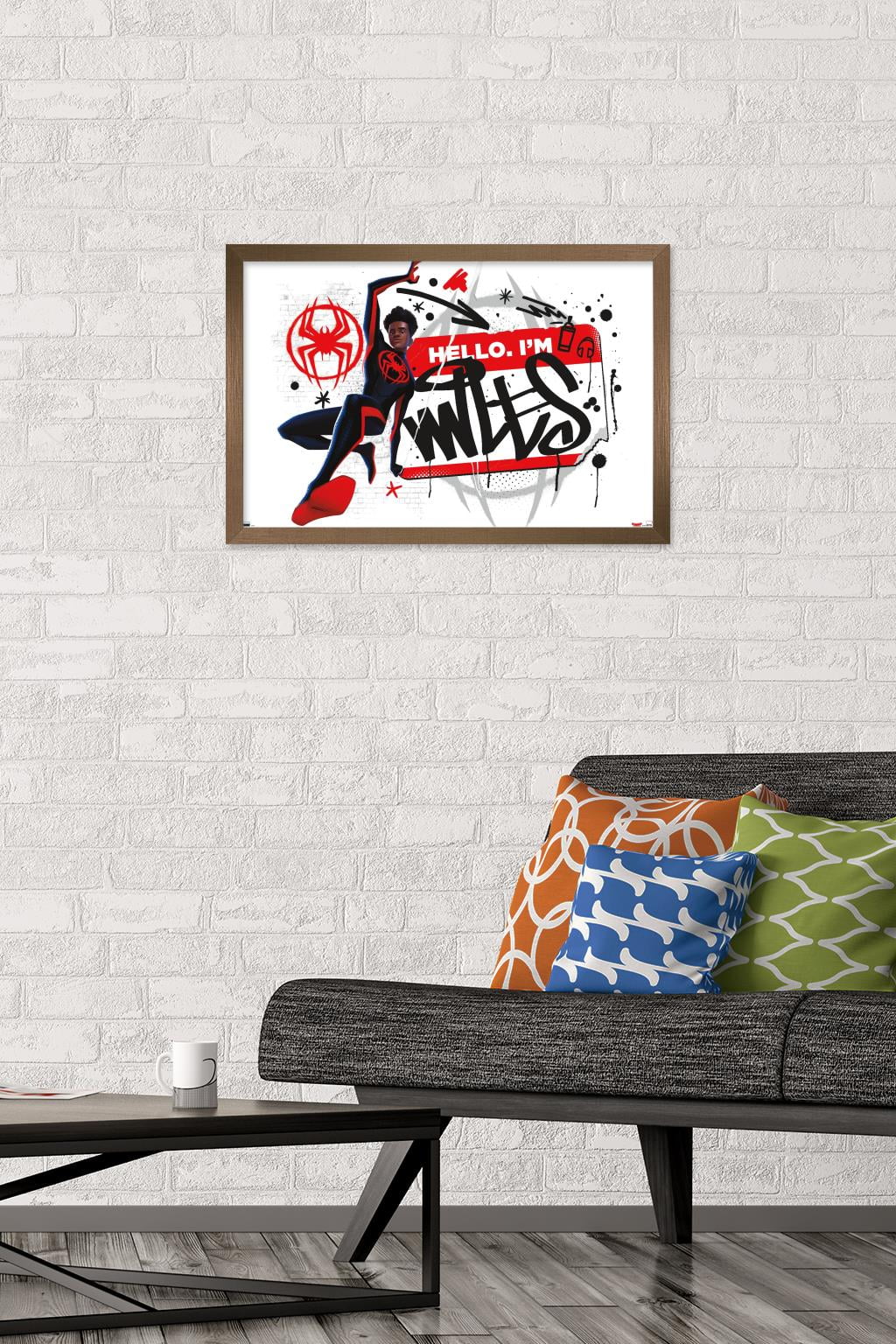 Marvel Spider-Man: Across the Spider-Verse - Hello I'm Miles Wall Poster, 14.725" x 22.375" Framed