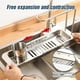 thumbnail image 2 of Stainless Steel Draining Rack Expandable Sponge Holder for Kitchen Sink Dish Drying Rack for Kitchen Counter C, 2 of 5