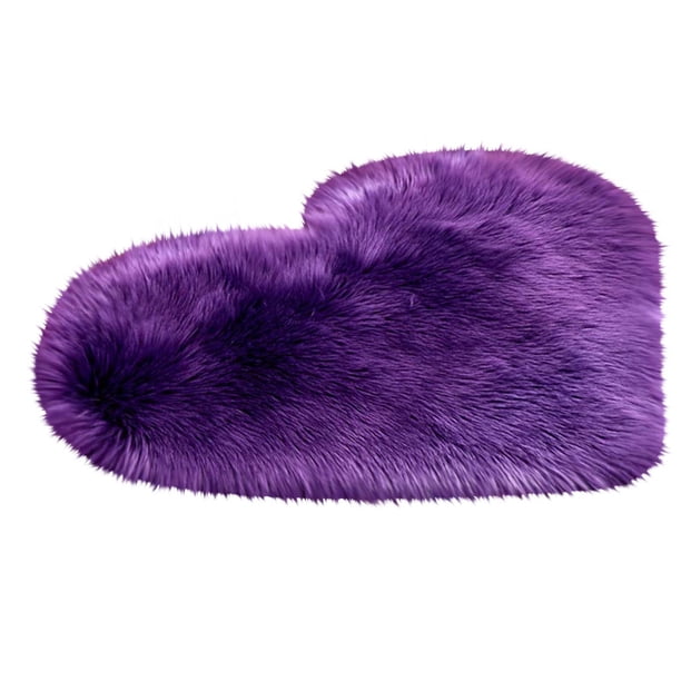 Heart-shaped Faux Wool Carpet Pet Mat 40x50cm E, Alfombra para Mascotas en Forma de Corazón 40x50cm Imitación de Lana