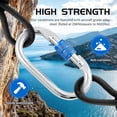 thumbnail image 5 of Heavy Duty Climbing Carabiner, Rated 25kN(5620lbs), Screw Locking Carabiner Clip, Oval Shape Carabiner for Rappelling, Hammocks, Aerial Work, Rigging, Rescue, Arborist, 5 of 8