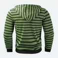 thumbnail image 5 of Men's Striped Pullover Hoodies Button Up Long Sleeve Drawstring Casual Hooded Sweatshirts Sports Color Block Shirts, 5 of 6