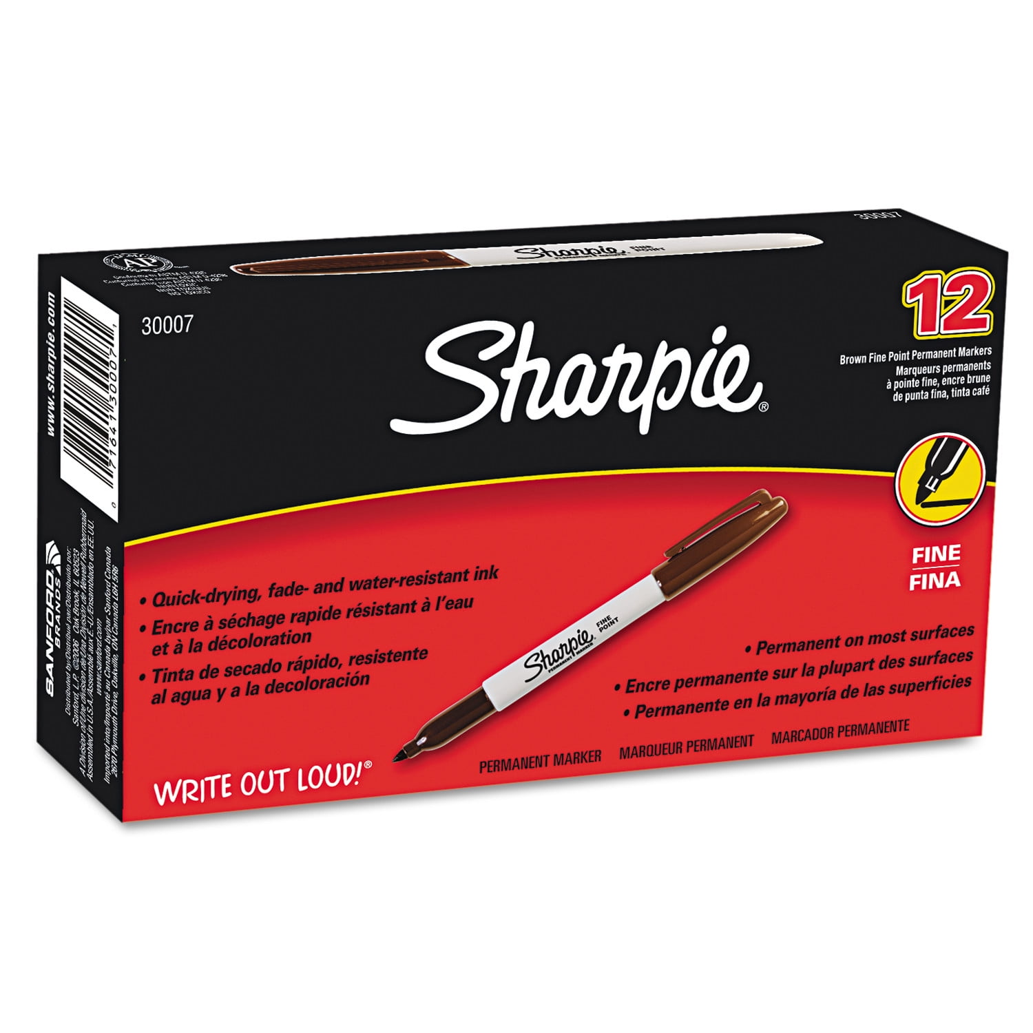 Sharpie Fine Point Permanent Marker Open Stock-Brown