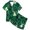 kids sleepwear -Z3 Green, variant on REDARER Girls Lapel Button Satin Pajama Set Short Sleeve Shorts All Over Bow Print Silk Like Soft Summer Sleep Loungewear,9-10 Years