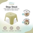 thumbnail image 2 of Dolu Nuve Kids Non-Slip Step Stool Plastic Toddler Helper for Bathroom, Eco Green, 2 of 8
