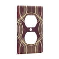 thumbnail image 2 of Yayeee Duplex Wall Plate 1-Gang 4.5"x2.7" Home Receptacle Light Switch Decorative Outlet Cover, Gold Abstract Pattern, 2 of 7