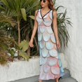 thumbnail image 3 of Mermaid Fish Scales Art Sleeveless Dress Women's Summer Suit Dresses for Women 2025 Luxury Party Dress, 3 of 7