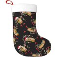 thumbnail image 1 of wonima02 Hotdog Christmas Stocking,17.7" Xmas Fireplace Hanging Stockings Decoration Stockings for Family Holiday Party Decoration（1 Piece）, 1 of 1