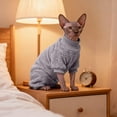thumbnail image 5 of Warm Pet Sweater Sphynx Cat Clothes Fashion Soft Cat Apparel Comfort Thickened Winter Sphinx Hairless Cat Clothes, Sphynx Hairless Cat Sweater Cozy Warm (S), 5 of 6