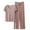 Khaki1, variant on yillto Lounge Sets for Women's Short Sleeve Tops and Long Pants Soft Comfy Pajamas Set 2 Piece Outfits