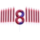 thumbnail image 1 of Great promotion! Theme Print Candle Set Numbers 0-9 + 12 Candles Birthday Baking Decoration Candles, 1 of 4
