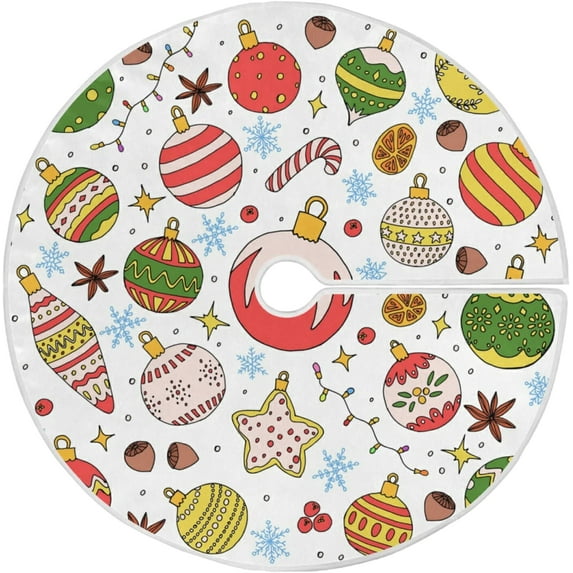 FMSHPON Easter Xmas Christmas Tree Skirt Stand Mat for Holiday Party Decoration Indoor Outdoor 48 inches