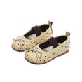 thumbnail image 4 of Horivan Vintage Polka Dot Flats for Toddlers Elastic Strap Bowknot Casual Shoes Lightweight Soft Sole Playtime Dress Up Everyday Wear Available in Size 21-30, 4 of 9
