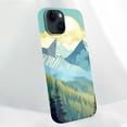 thumbnail image 3 of ONETECH Aesthetic Blue Forest Mountain Sunrise Case Compatible with iPhone 14, Minimalist Landscape Scenery Color Art Case for iPhone 14 for Teens Men and Women, Trendy Cool  Bumper Phone Case Cover, 3 of 5