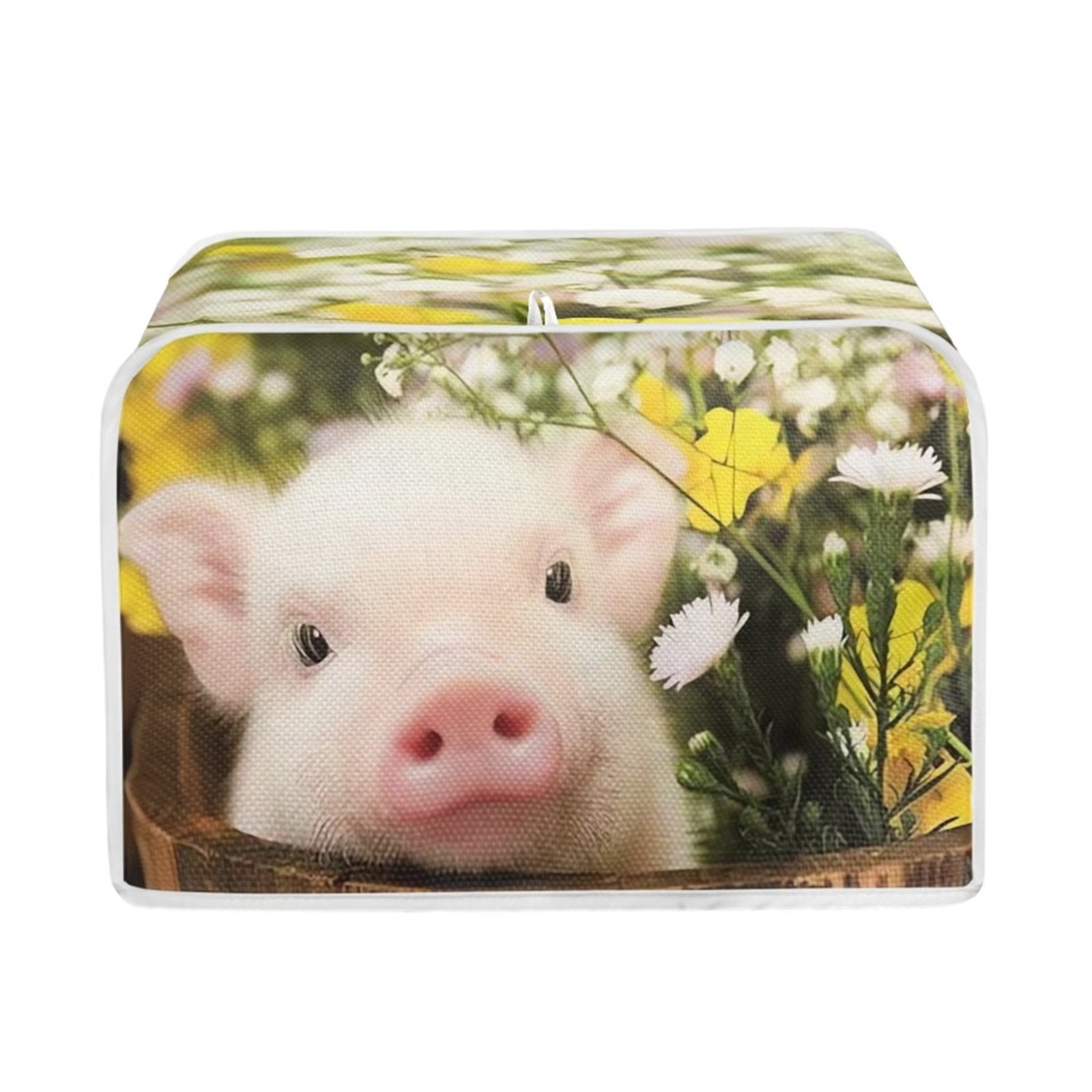 FKELYI Cute Flower Pig Toaster Covers Wide Slot Durable Toaster Cover 4