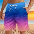 thumbnail image 3 of Jalioing Mens Colorful Casual Shorts Elastic Waist Drawstring Summer Beach Shorts Lightweight Vacation Shorts, 3 of 4