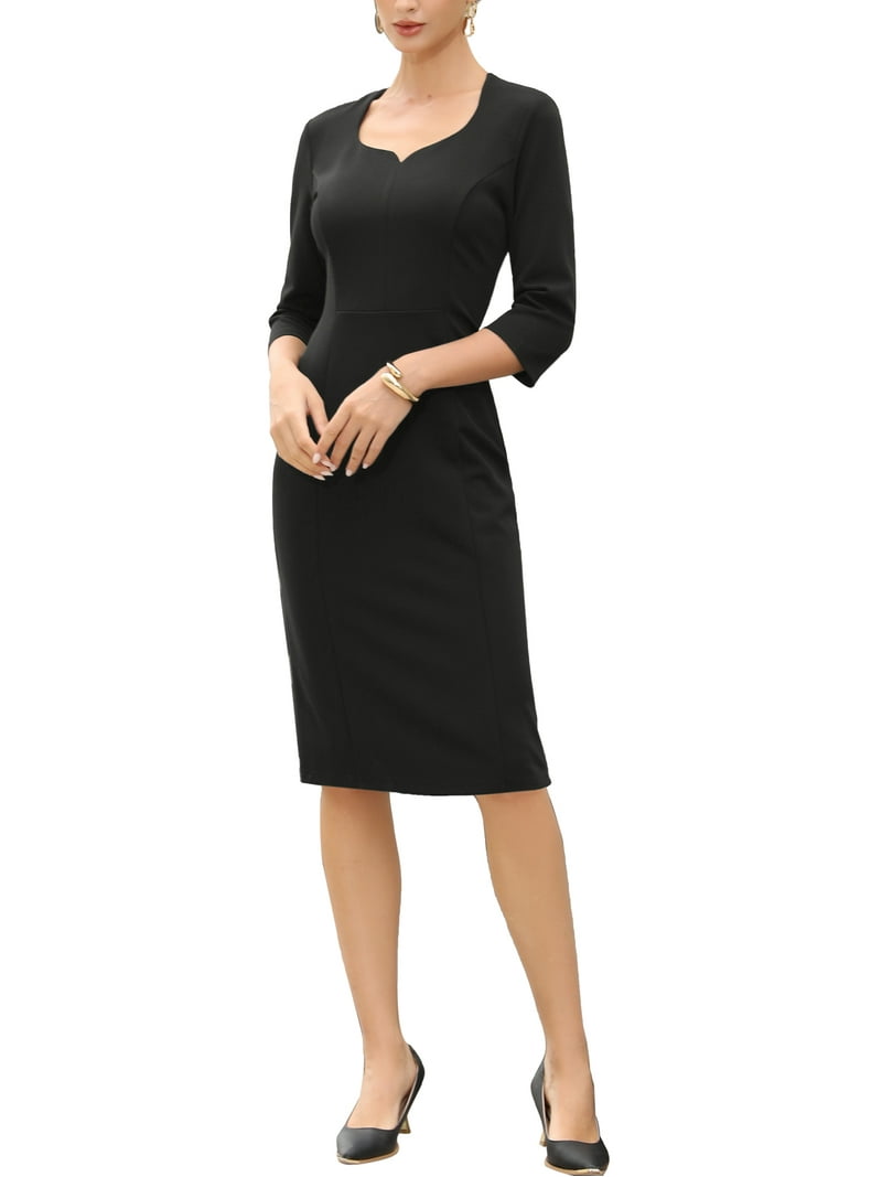 cowl neck black midi dress Shapewear Cowl Neck Midi Dress