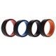 thumbnail image 1 of Juego de anillos de boda de silicona de 2 capas biselados de 8 mm - Negro por ROQ para hombres - Anillo de 4 x 12 mm, 1 of 1