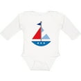 thumbnail image 3 of Inktastic Personalized Sailboat Boys or Girls Long Sleeve Baby Bodysuit, 3 of 5