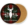 thumbnail image 5 of GZHJMY Coasters for Drinks Absorbent Cork Coasters ﻿Christmas Reindeer Round Coaster Great Gift for Birthday Housewarming Room Decor 4&nbsp;piece Cup Coasters, 5 of 5