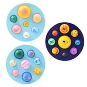 World Map Oceans Early Education Pop Fidget Toy Solar System Mouse Bubble Popper for Boys and Girls