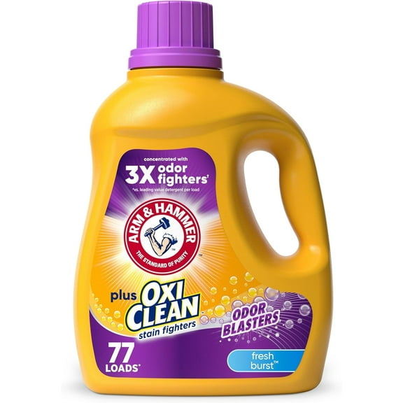 Plus OxiClean Odor Blasters Fresh Burst, 77 Loads Liquid Laundry Detergent, 100.5 Fl oz