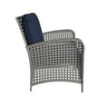 thumbnail image 5 of COSCO Outdoor Living Steel Woven Wicker Patio Lounge Chairs, 2-pack, Gray Wicker and Navy Cushion, 5 of 15