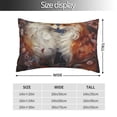 thumbnail image 2 of Fotbe Romantic Flower Fox Couple Funda de Almohada Decorativa Estilo Occidental, Lujo en Algodón, Fundas para Almohadas King, Cojín Estampado para Decoración del Hogar-16"x24", 2 of 6