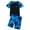 Blue, variant on ZDHoor Kids Boys Quick Dry Swimsuit 2 Piece Rashguard with Trunk Hawaiian Beachwear Blue 14-16