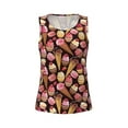 thumbnail image 4 of Xecao Ice Cream Cake print women's scoop neck, loose-fit workout tank tops for the gym., 4 of 9
