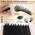 thumbnail image 5 of KEAWIS Fluffy Volume Lash Clusters DIY Eyelash Extension Kit D Curl Thick Lash Clusters Kit 10-18mm Thick Lash Extensions 90D Individual Eyelashes Extensions Kit with Lash Bond Lash Remover, 5 of 8
