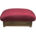 thumbnail image 3 of Inc. Rocking Padded Foot Stool: Burgundy, 7" Tall, Maple Stain (Made in The USA), 3 of 5