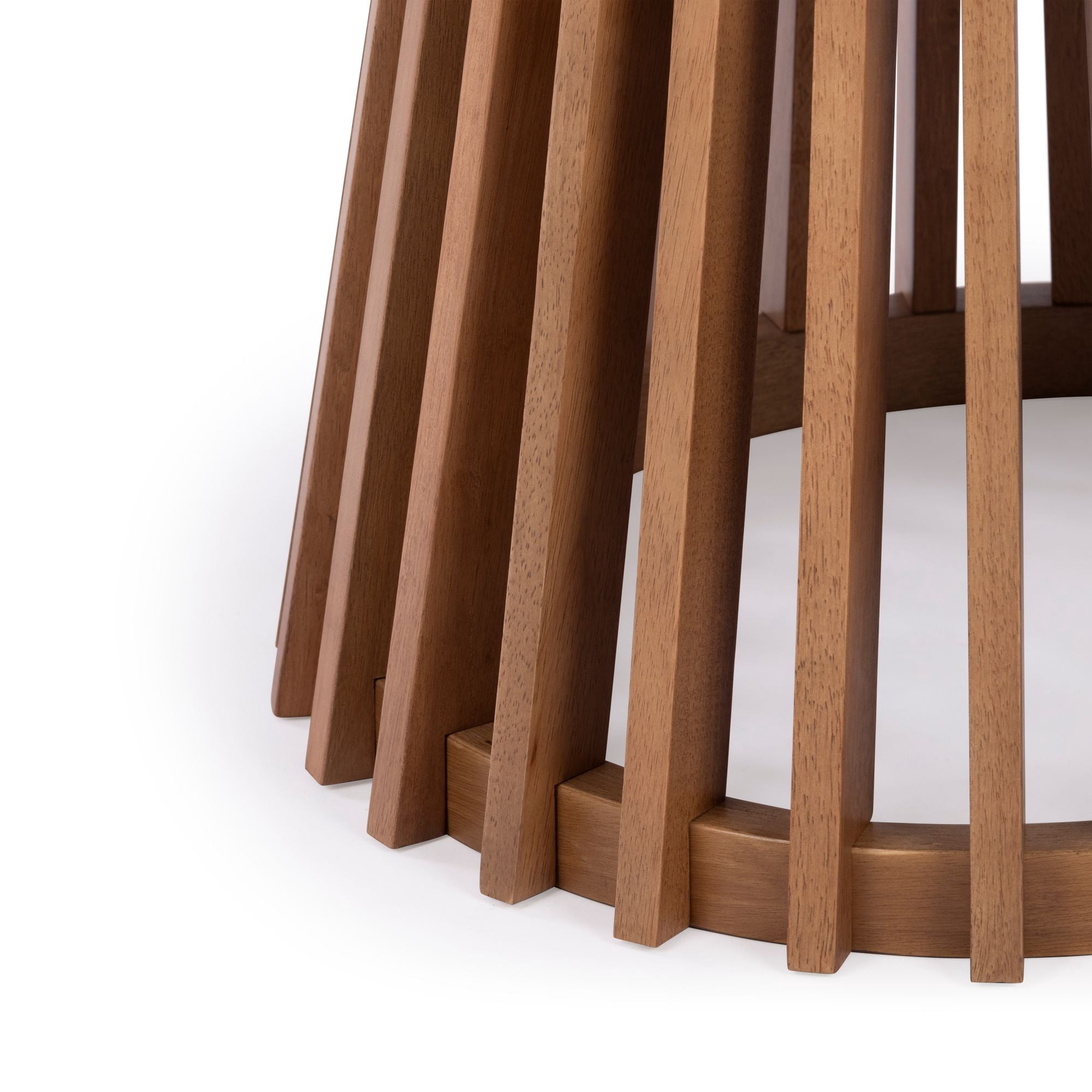 Plank+Beam 38" Lido Round Dining Table, Solid Wood Minimalist Kitchen Table for 4, Pecan
