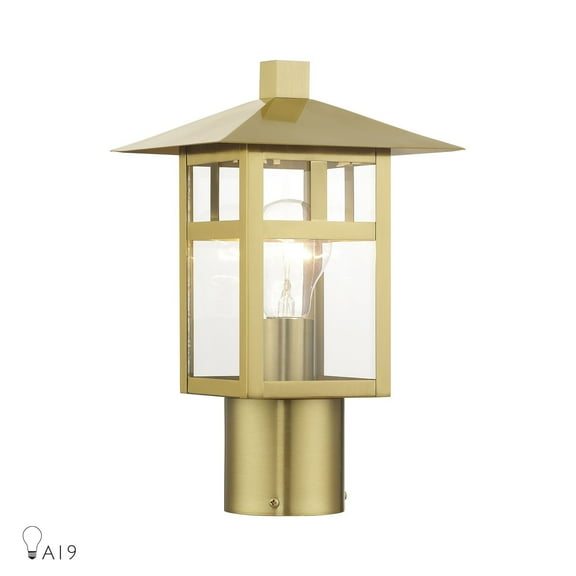 Livex Lighting - Crestlake - 1 Light Medium Outdoor Post Top Lantern-11.75