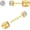 Gold -3mm CZ, variant on Threadless Stud Earrings for Women, Gold Silver Flat Back Earrings Push in Flatback Studs with 3-8mm CZ for Men Trendy Surgical Steel Hypoallergenic Comfortable