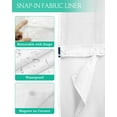 thumbnail image 3 of No Hook Shower Curtain with Snap-in Liner, Navy Blue Coastal Waterproof Fabric Bathroom Curtains, Summer Beach Starfish Striped Nautical Bath Curtains & Mesh Top Window Standard 72''x72'', 3 of 6