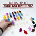 thumbnail image 4 of 12x22 Brown Wood Shadow Box Display Case Frame for Block Figures | Holds up to 56 Figurines -, 4 of 8