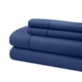 thumbnail image 3 of Greek Key Ultra Soft 1800 Series Egyptian Comfort 4 Piece Sheet Set (king, Navy), 3 of 3