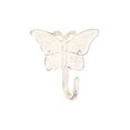 thumbnail image 2 of Whitewashed Cast Iron Butterfly Hook 6" - Rustic Wall Hook - Butterfly Decor, 2 of 2