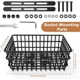 thumbnail image 3 of Heavy Duty Rear Bicycle Basket for Electric Bikes - 110LB Capacity, Rust-Resistant Steel with Cargo Net & Liner, Easy Installation for Daily Commute, Shopping & Delivery（Iron Wire）, 3 of 8