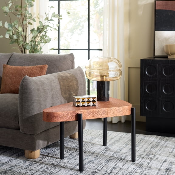 Safavieh Sado Modern Iron Triangle End Table, Brown / Black