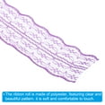 thumbnail image 4 of Uxcell 1.8 Inch Wide 25 Yards Lace Trim Ribbon Sewing Lace Roll Gift Package Pattern Wrapping Purple, 4 of 6