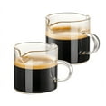 thumbnail image 2 of Double Spouts Glass Cups - Borosilicate Glass, Microwave/Dishwasher Safe, for Coffee/Milk, with Handle, Pouring Helper, 2 of 6