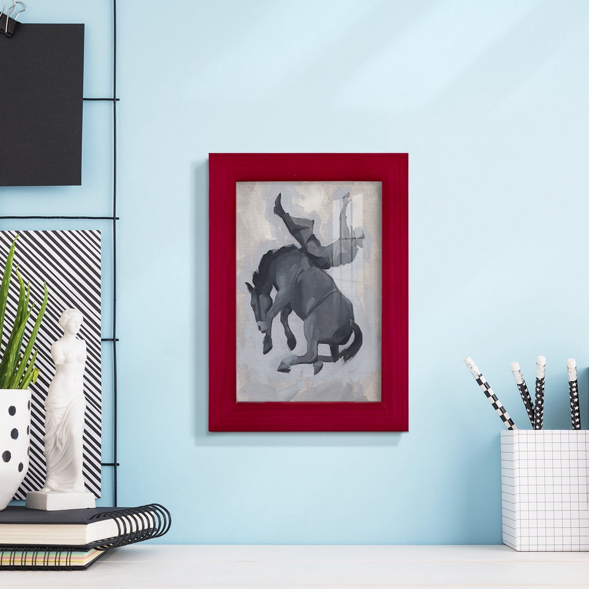 Getting Pitched II - Framed Print w/glass - Cherry Red