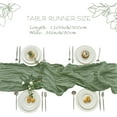thumbnail image 3 of Parojati 6 Pcs Cheesecloth Table Runner 35'' x 120'' inch Nude Boho Gauze Cheese Cloth Table Runners for Baby Shower Decoration Wedding Party Summer Garden Farmhouse Sage Green, 3 of 9